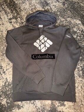 Columbia Dark Gray Pullover Hoodie with White Logo